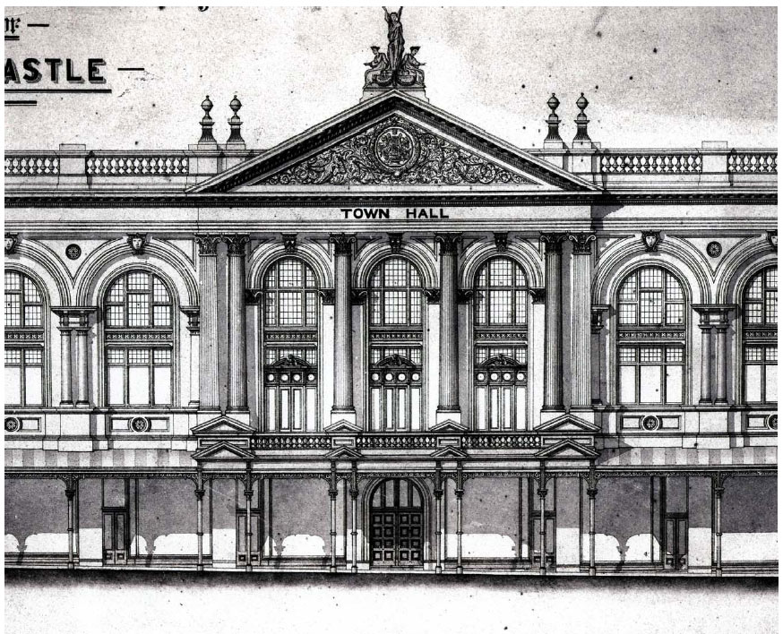 Plan for Newcastle Town Hall Building