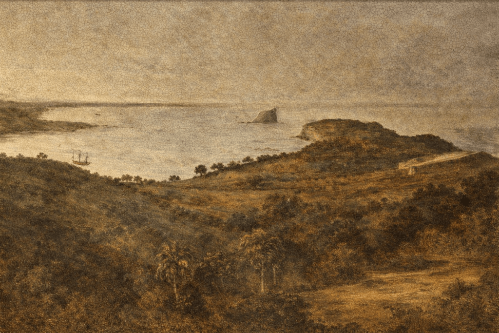 ChatGPT reconstruction of original Bauer 1804 painting (now lost). [Generated 2026 from a prompt by Gionni Di Gravio]