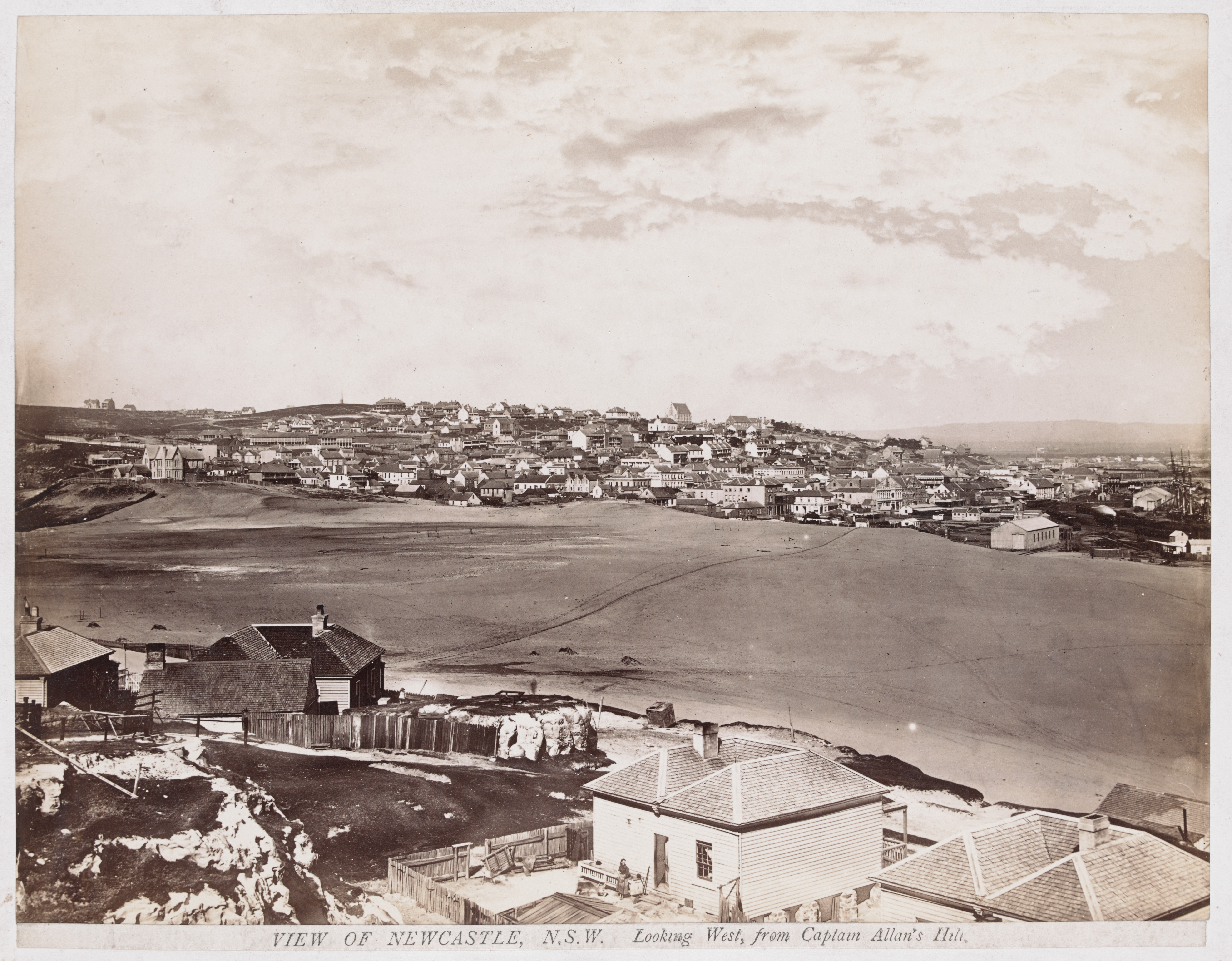 View of Newcastle Looking West from the Captain Allan's Hill (H141644-Courtesy of the State Library of Victoria)