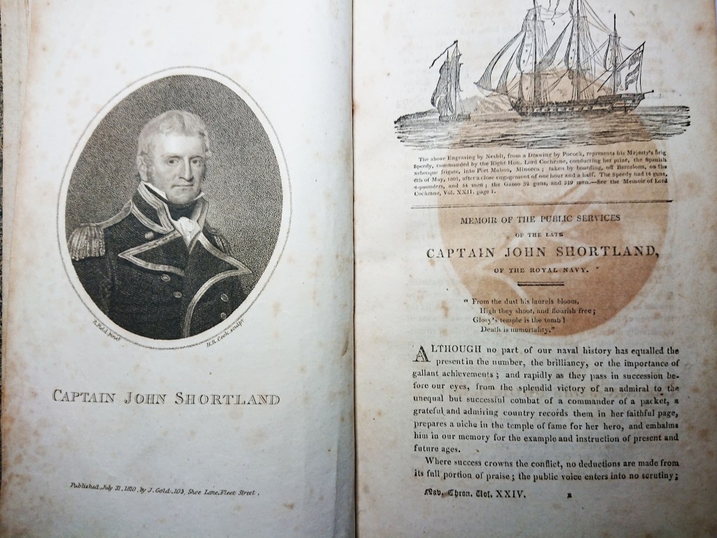Captain John Shortland, opening pages from Memoir, 1810 (Image sourced by Mark Metrikas)