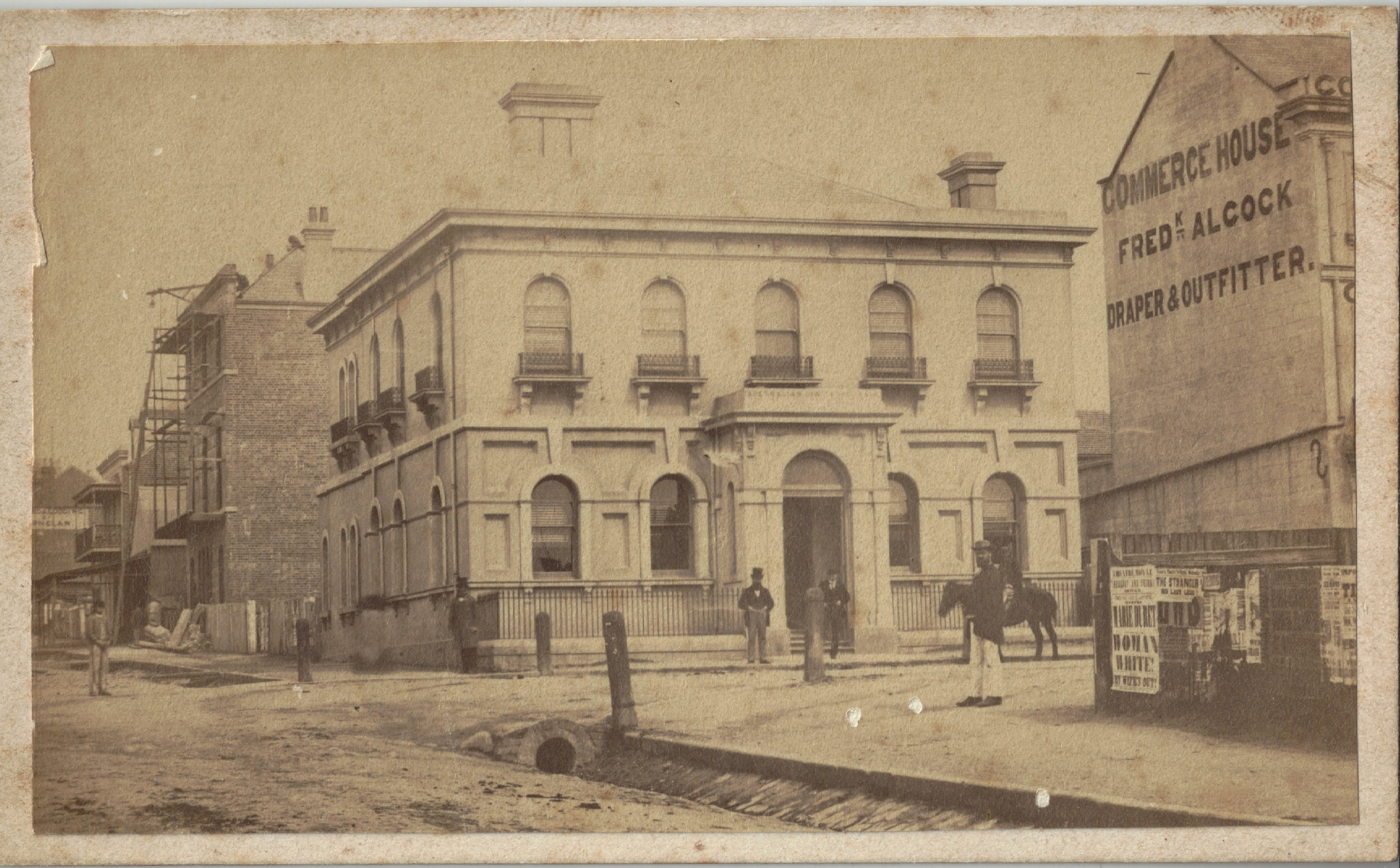 Australian Joint Stock Bank, (AJS) (12) Newcastle, circa 22 October 1870 - 1 December 1870 (Photo Credit: Digitised by Anne Glennie from Glennie Family Albums) Click for larger view