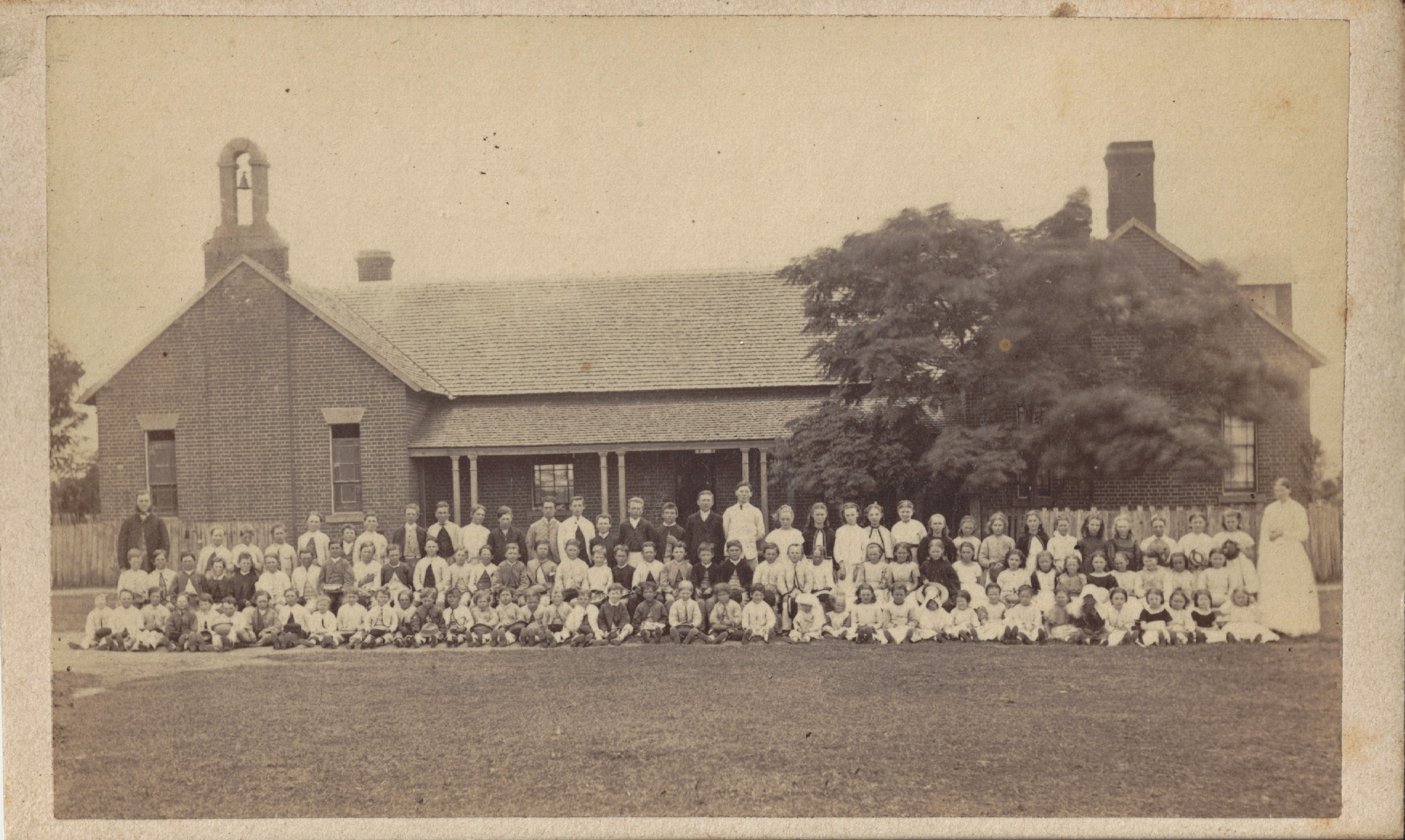 Newcastle School, circa 22 October - 1 December 1870. Photo Credit: Photographed by Beaufoy Merlin (No.51977) Digitised by Anne Glennie from the Glennie Family Albums)