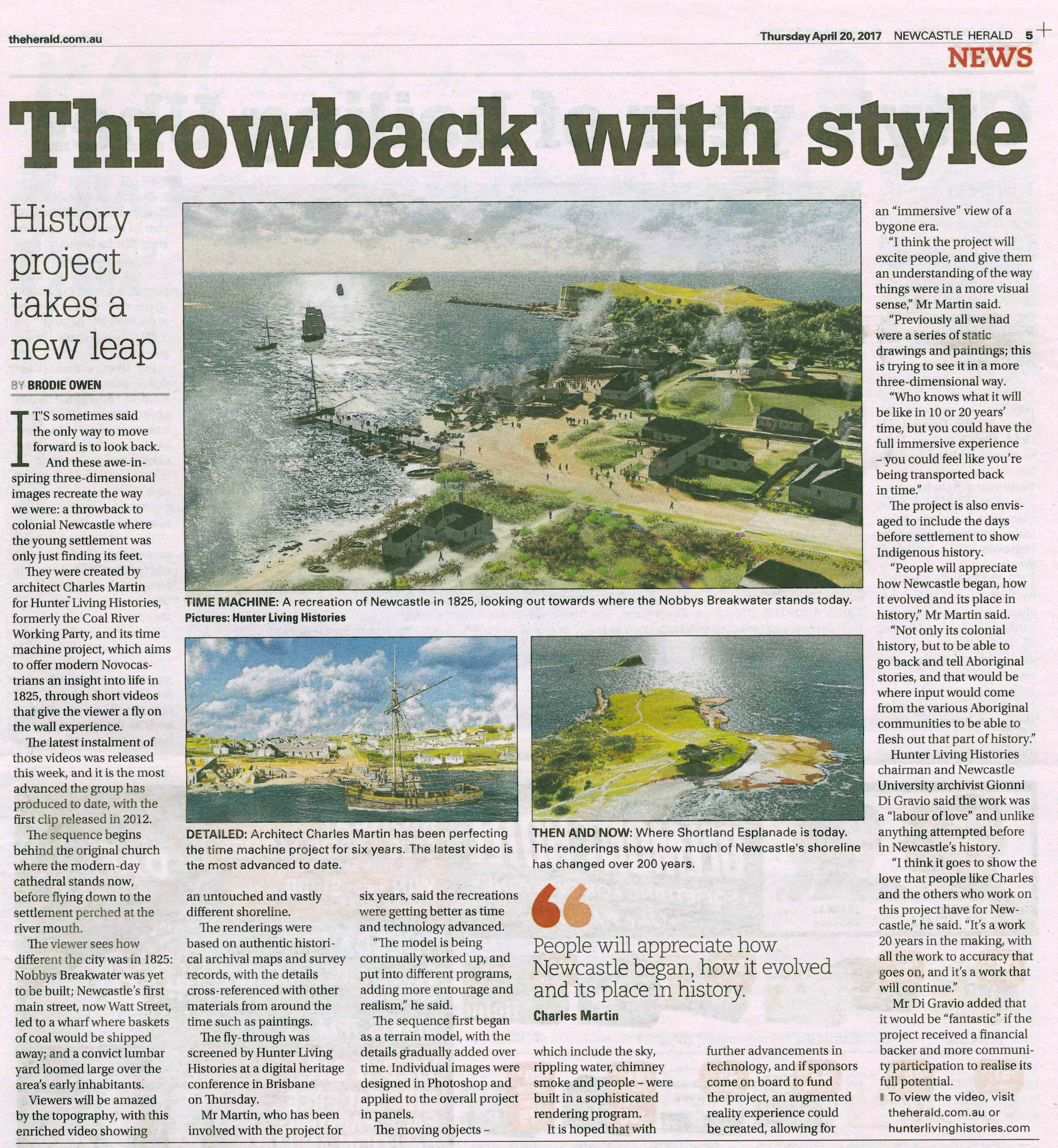 "Throwback with style" Newcastle Herald, p.5 Thursday April 20, 2017.