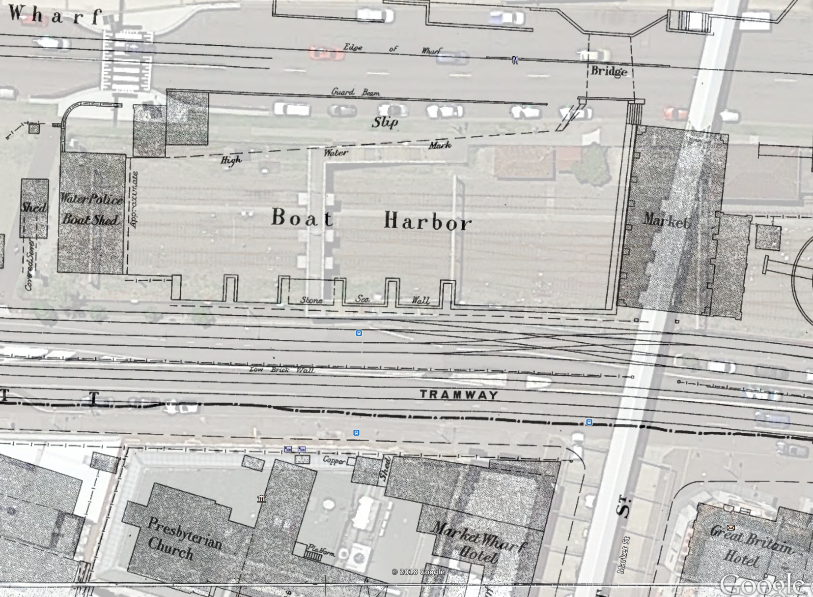 2018 Overlay with 1897 Map Closeup