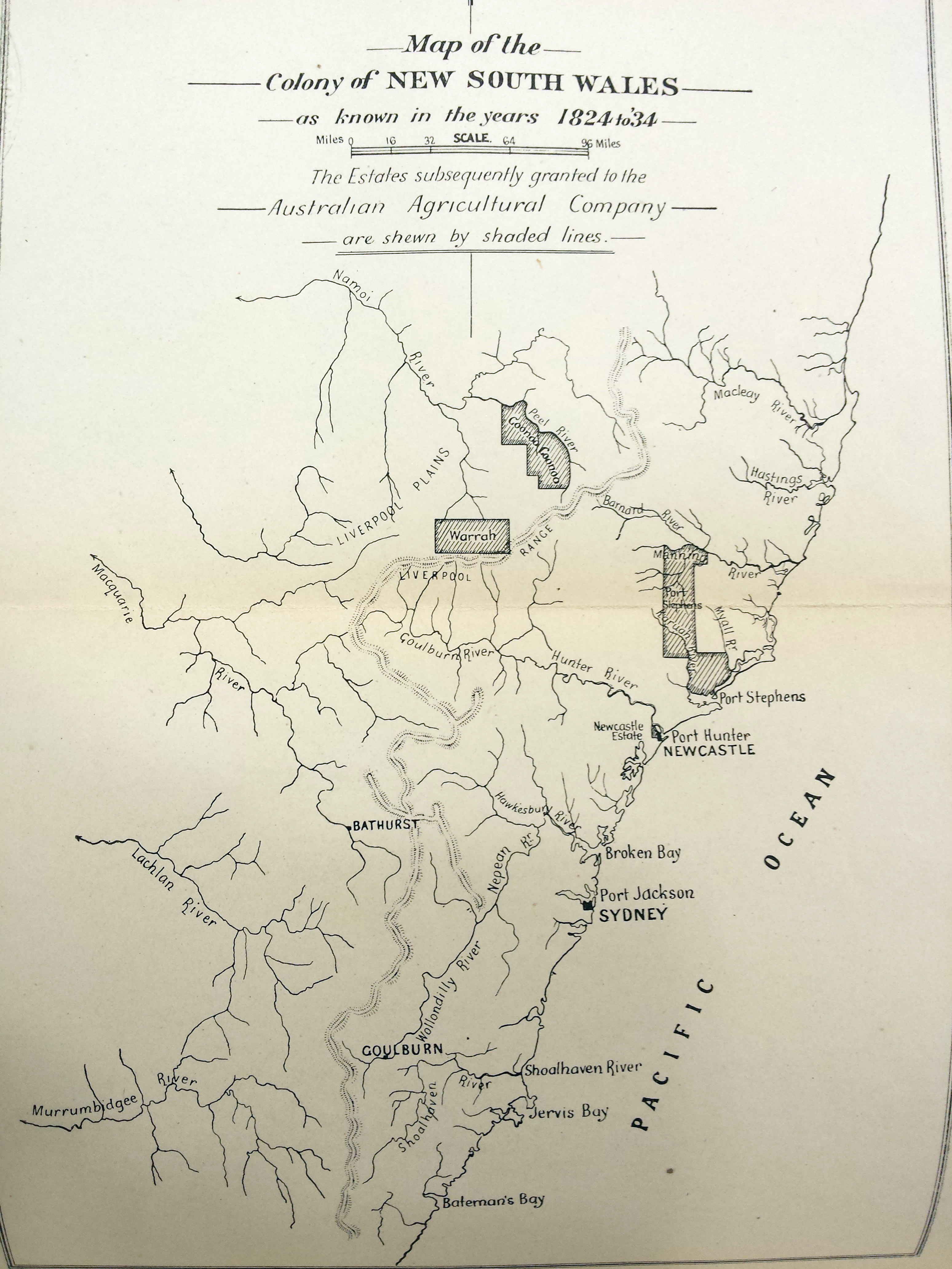 Map of Newcaslte & Port Stephens area. nd
