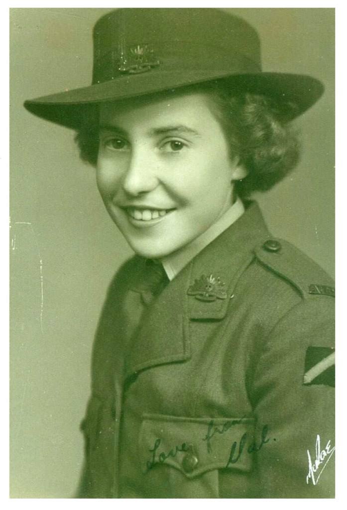 Valerie Ireland (nee Blackett) was an AWAS Anti Aircraft Gunner with Wave Battery at Stockton, NSW. Only 18 at the time of her enlistment in 1943. (Thanks to Karan Campbell-Davis for this information)