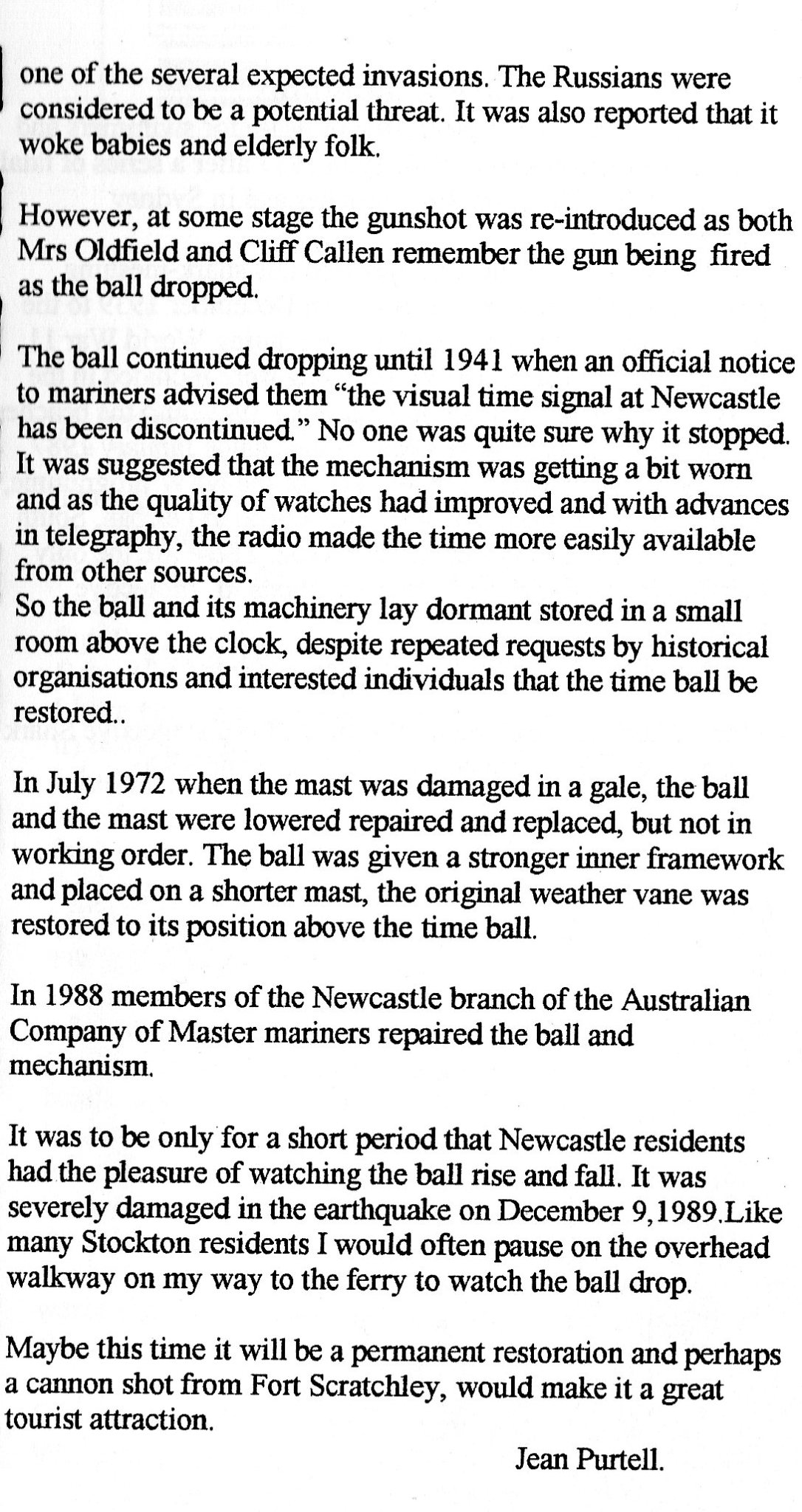 Newcastle's Customs House Time Ball Hunter Living Histories