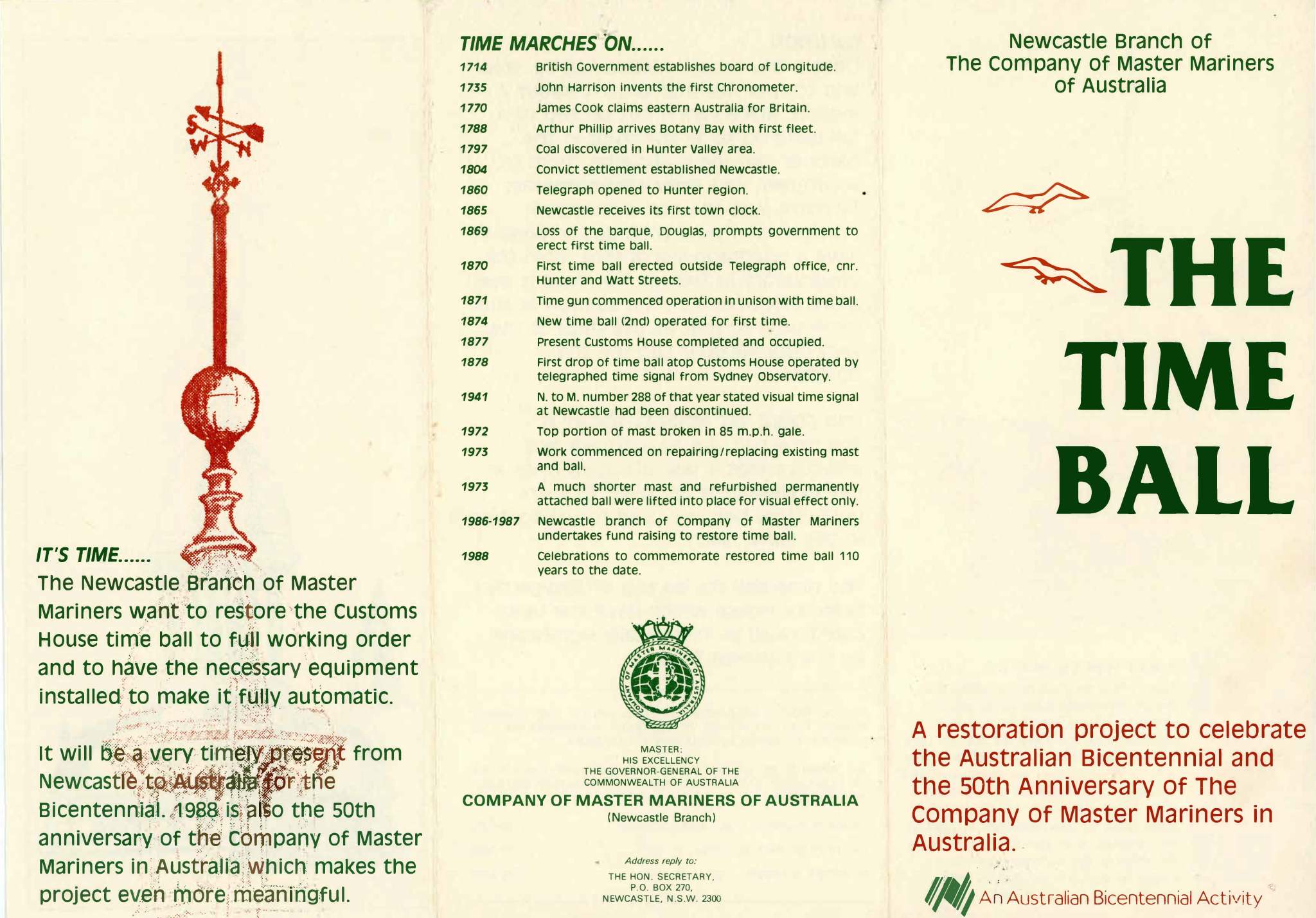 Newcastle's Customs House Time Ball Hunter Living Histories