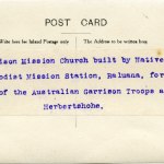 "Garrison Mission Church built by Natives of Methodist Mission Station, Raluana, for the use of the Australian Garrison Troops at Herbertshohe."