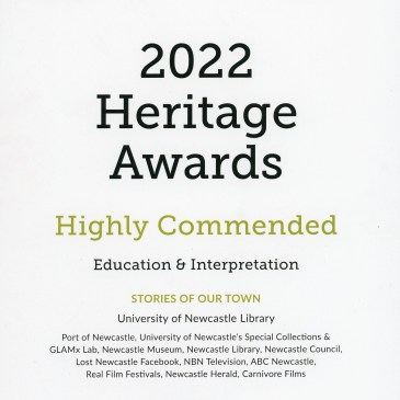 Stories of Our Town Film Series is Highly Commended at 2022 Heritage Awards