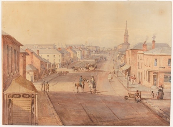 King Street Sydney (1843) Frederick Garling, State Library of New South Wales v84.