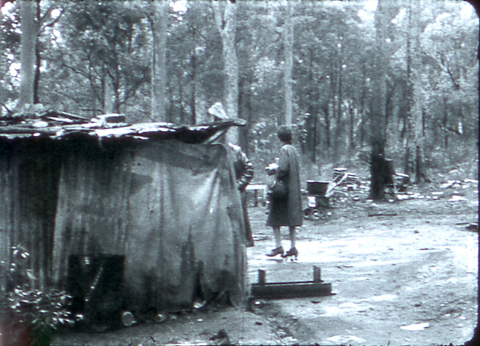 Inspectors with Aboriginal Woman, Shortland Site circa May 1963 (2400dpi scan of original 16mm NBN Television Film Courtesy Mark Rigby UON GLAMx Lab)