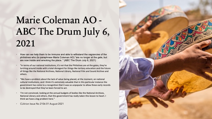 The immortal words of Marie Coleman AO (2021)