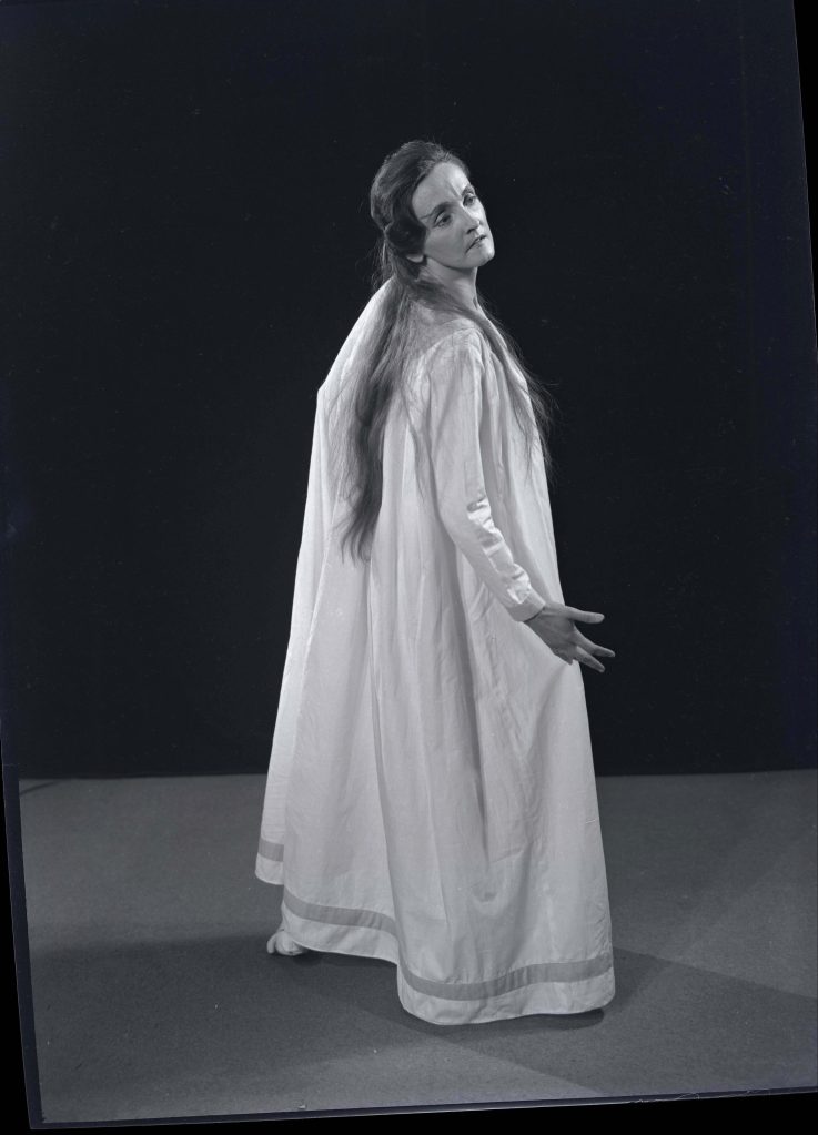 Actor in dress | Joyce Williams as Lady Macbeth. Hannan Photographic Archive [AHAN00470]