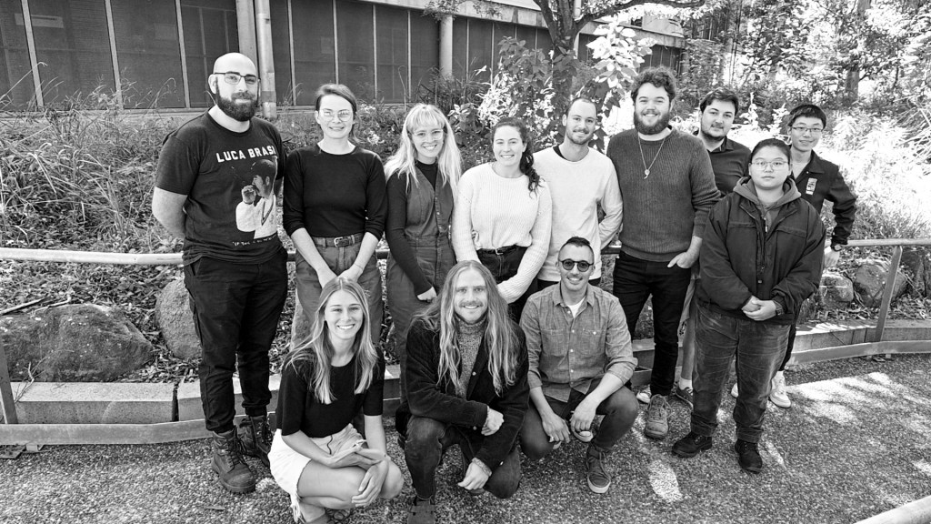 2023 MoA Graduate Exhibition Committee Group Photo at SABE courtyard