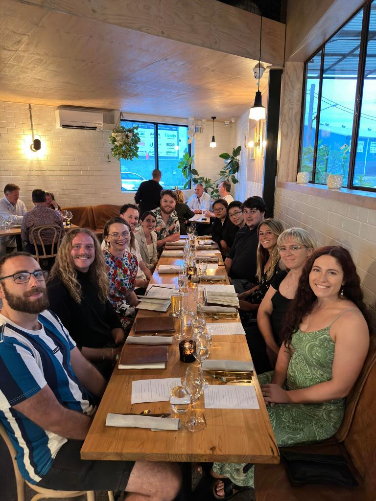 2023 MoA Graduate Exhibition Committee Group Photo at Flotilla Newcastle