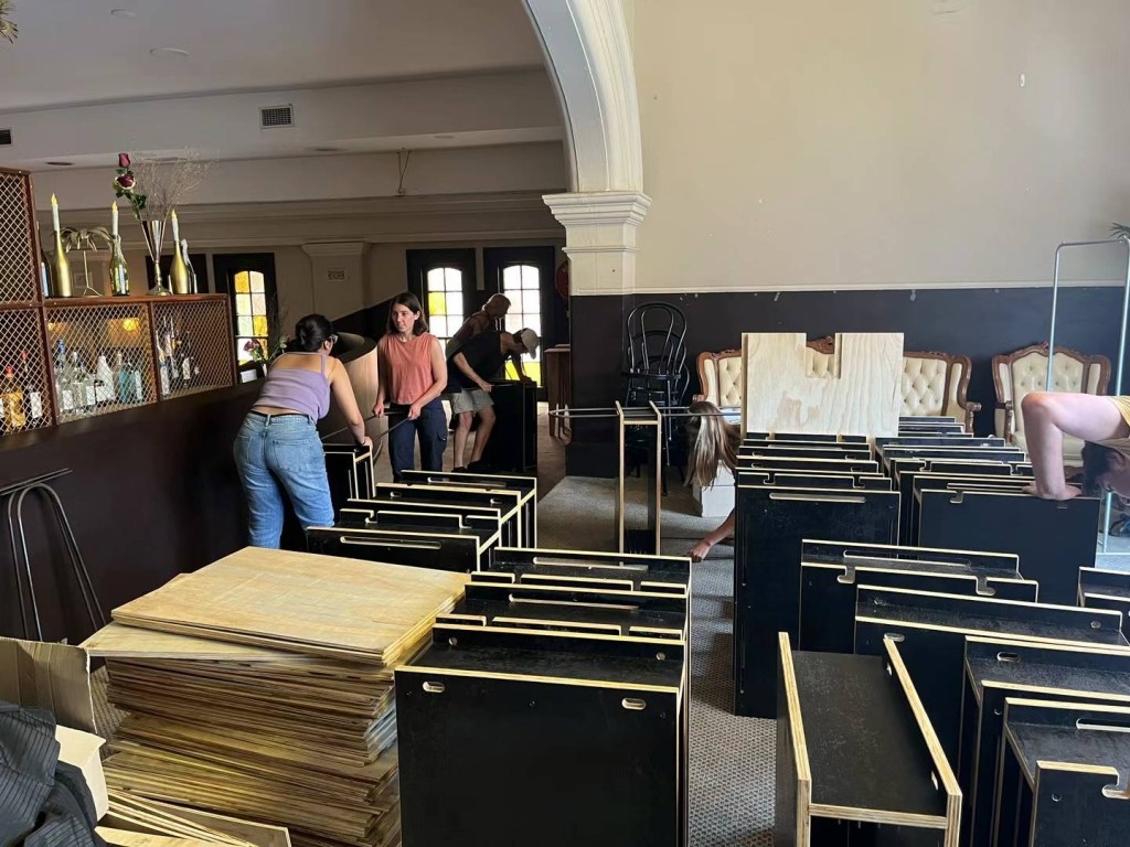 People setting up at Bartholomew’s