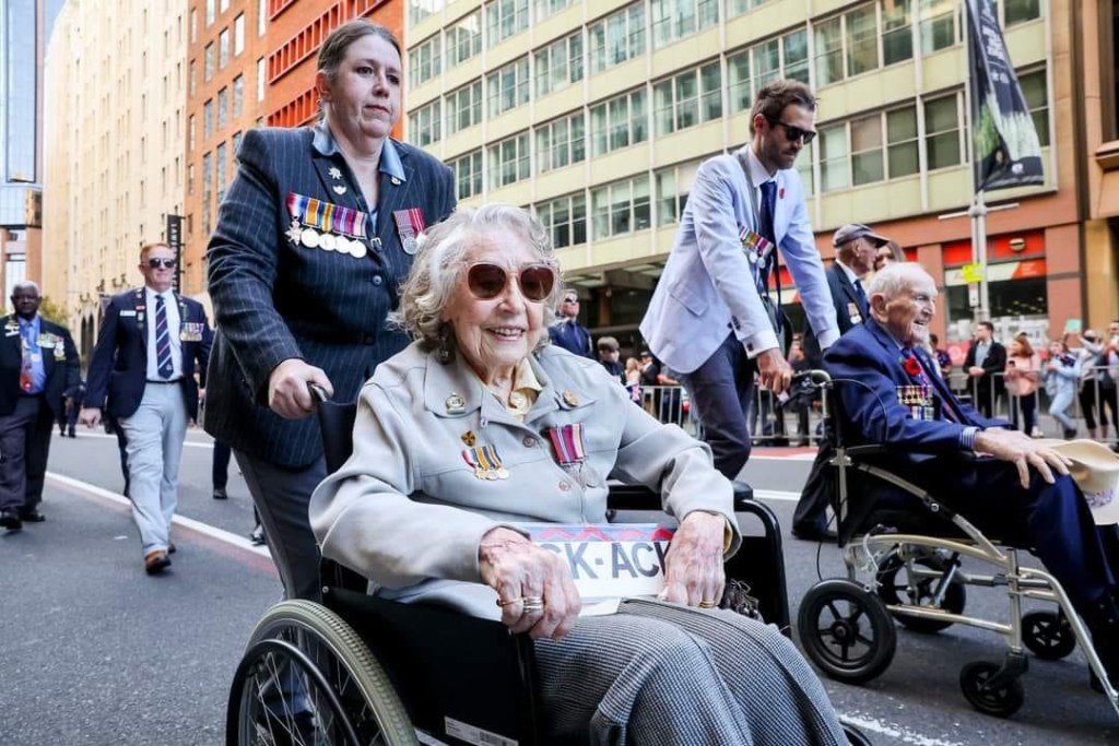 Valerie Blackett at ANZAC Day March