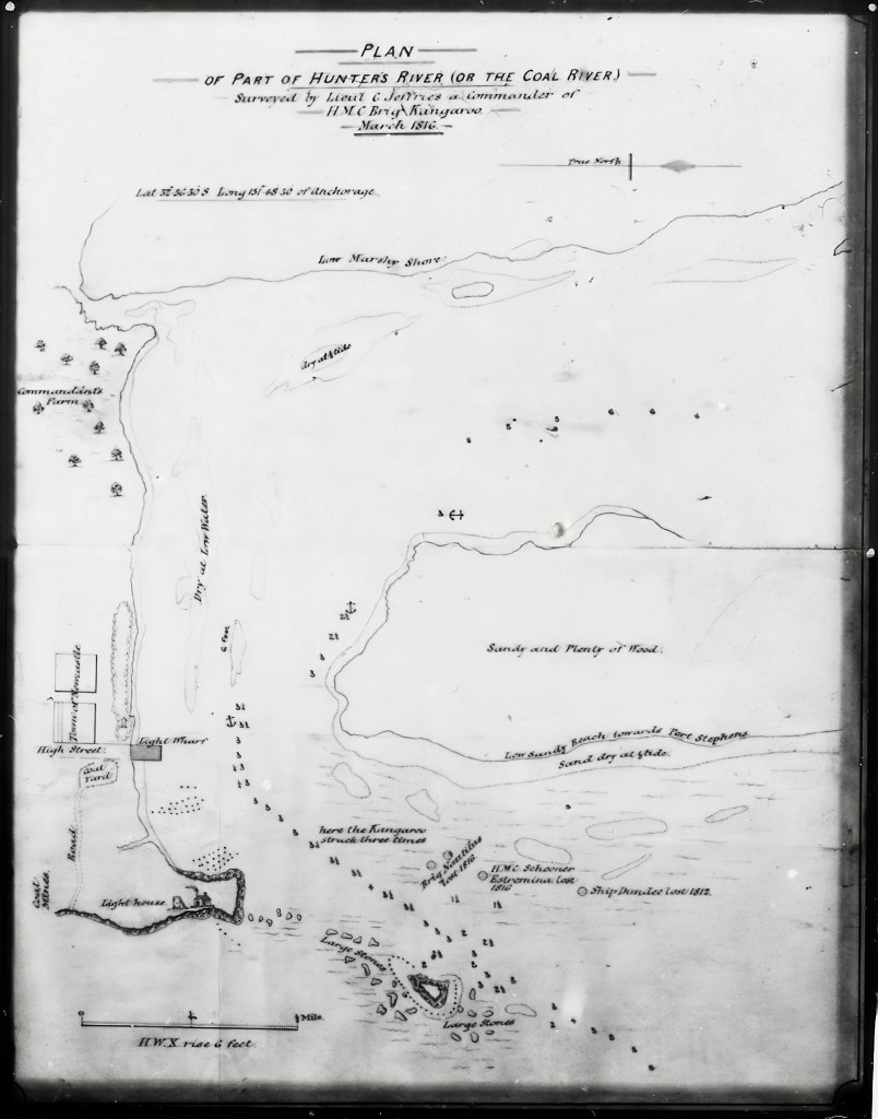 Jeffries (sic) 1816 Chart as slide from unidentified source among the Research Slides of the late Dr John Turner. [C917-097 John Turner Slides UON Archives]