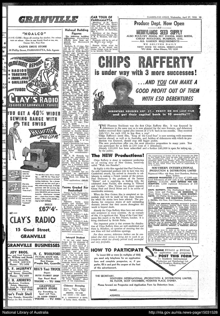 Chips Rafferty and Dream of Permanent Australian Picture Industry ...