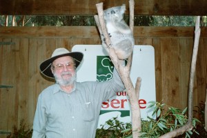 Stan Masterson with Koala, 2001 (Courtesy Box C4314 Stan Masterson Collection University of Newcastle)