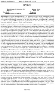 Australian Parliamentary Hansard 18 November 2024