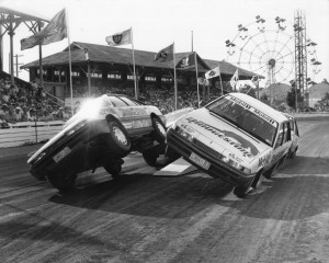 The Newcastle Show. Car Racing and Stunts. 27 February 1987. Photographer: Stephan Moore