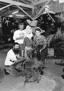 The Newcastle Show. 25 February 1992. Environmental Artwork Horticulture Pavilion with Herbert Heinrich, John Deacon, Ann Young. Photographer: John Appleyard
