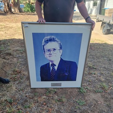 The Wagga Wagga Playhouse portrait of Colin Anderson, an image looking for a home [Photo: Roland Bannister]