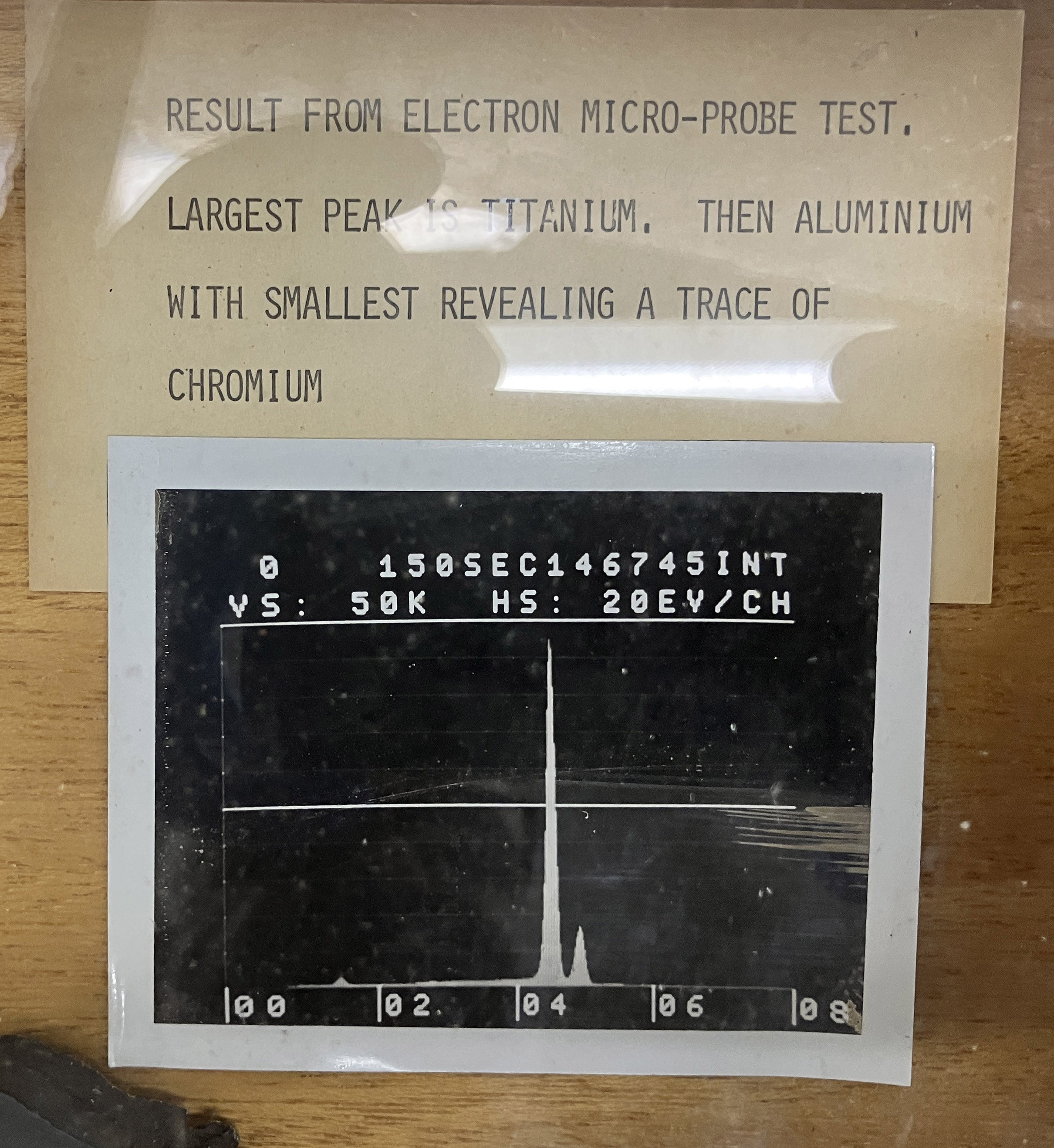 Kosmos Fragment Electron Microscope Test Results (1979)