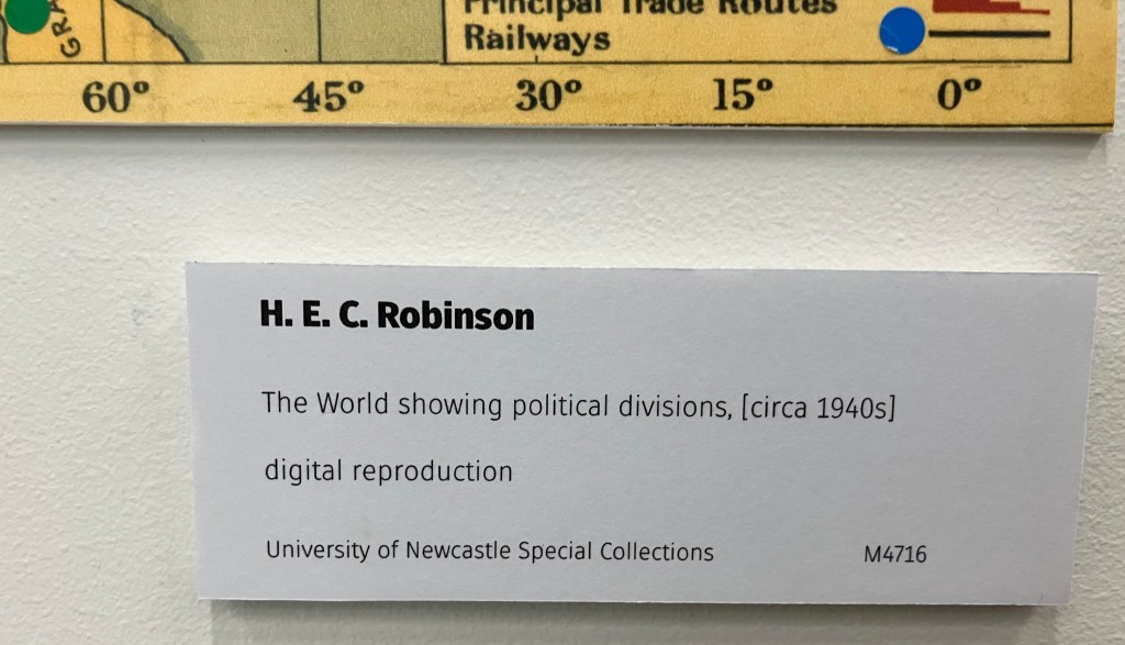H.E.C. Robinson The World showing political divisions circa 1940s.