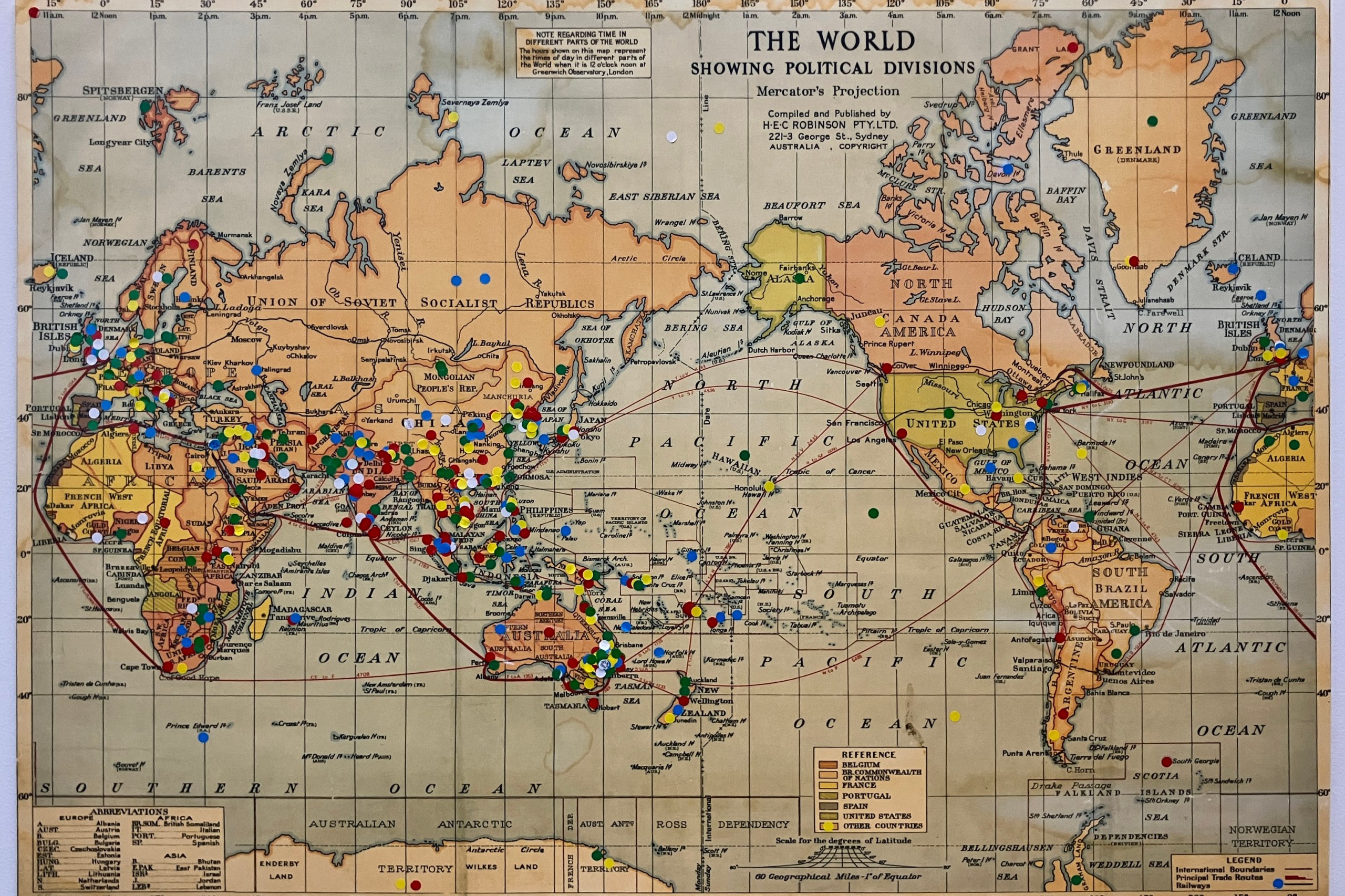 2024/2025 University of Newcastle cohort of students, staff and community visitors to Unrolled Exhibition let us know where in the world they come from.