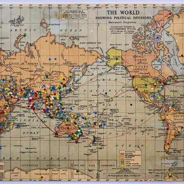 2024/2025 University of Newcastle cohort of students, staff and community visitors to Unrolled Exhibition let us know where in the world they come from.