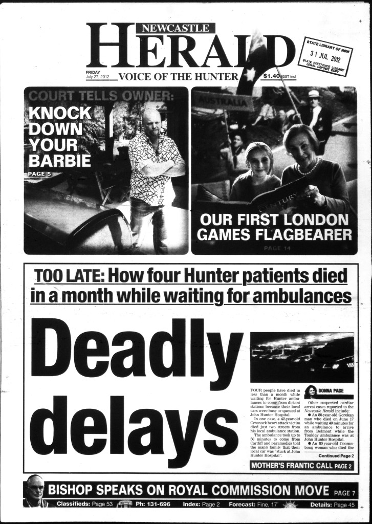 Newcastle Herald, 27 July 2012