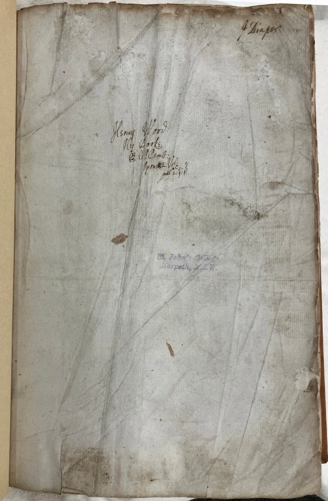 Eusebius' Previous Owners Inscribed on the Flyleaf of the Book