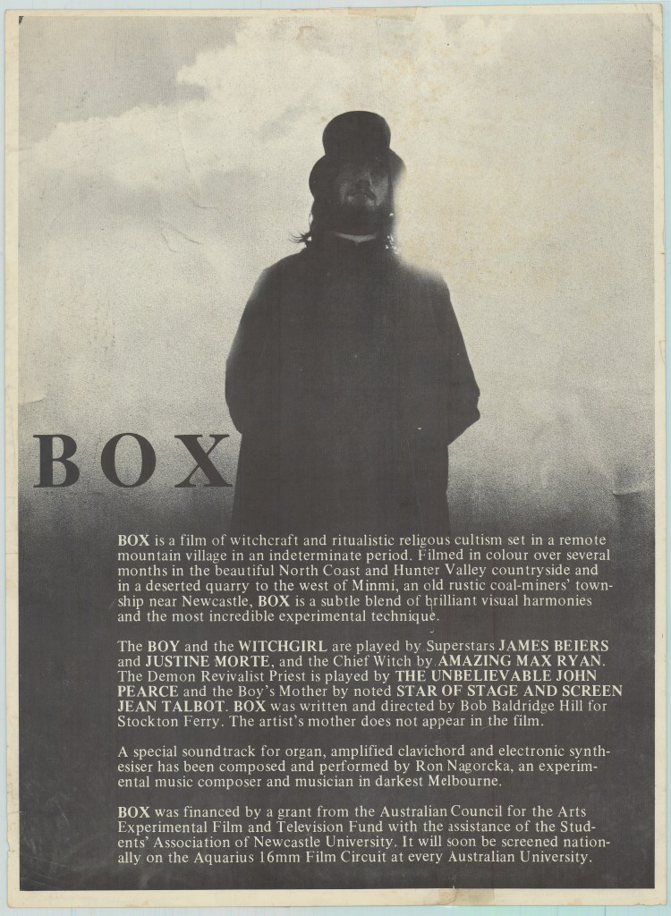 BOX (1971) film poster by Bob Hill.
