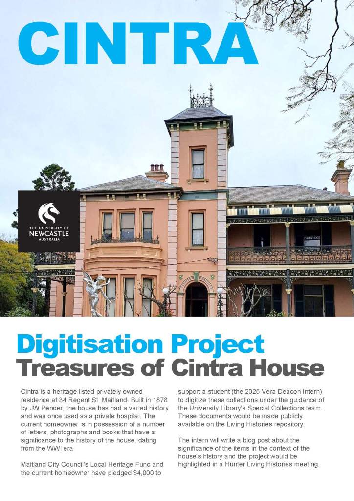 The Treasures of Cintra House Digitisation Project 