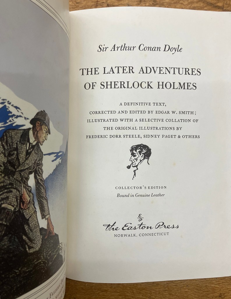 Title page to Volume 2 of Sir Arthur Conan Doyle's Sherlock Holmes stories donated by Dr Lionel Fredman in August 2003.