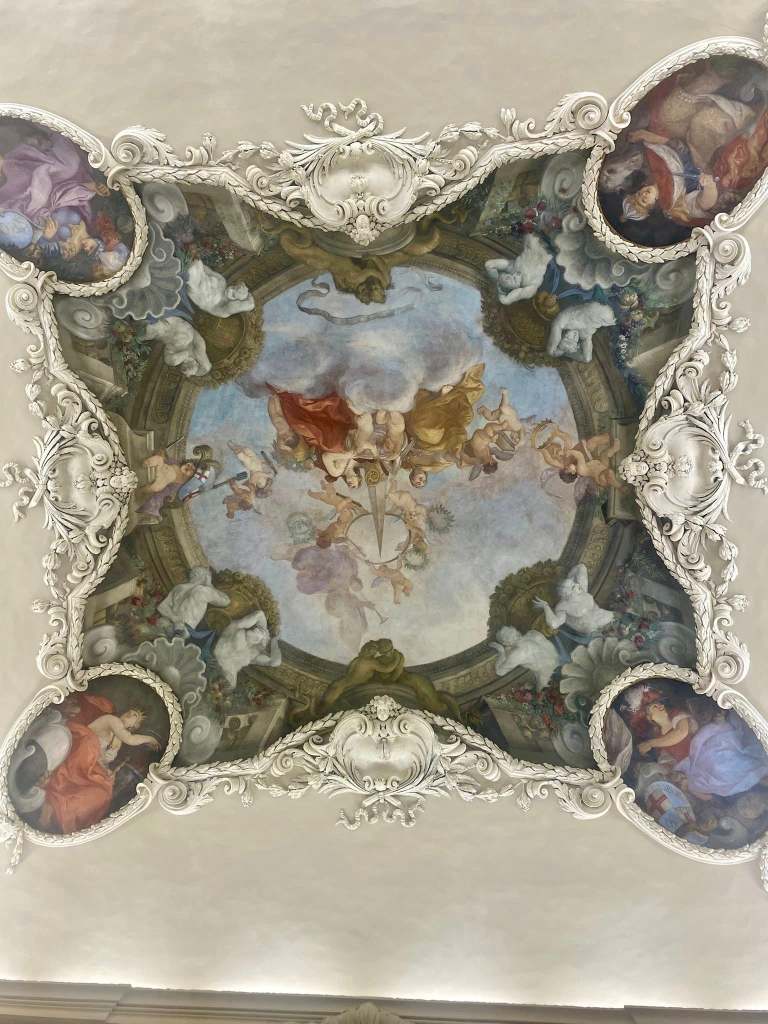 Conference venue Bologna University, Italy, showing ceiling