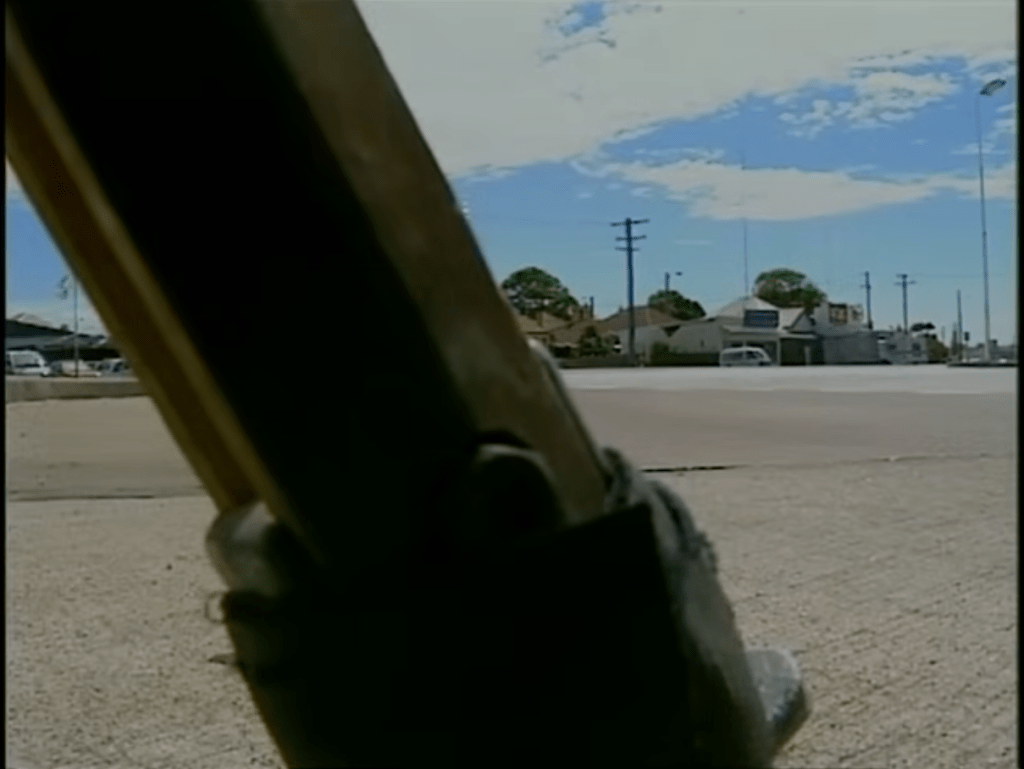 NBN Television Stuart Osland's Camera Tripod just moments after Newcastle Earthquake 28 December 1989.