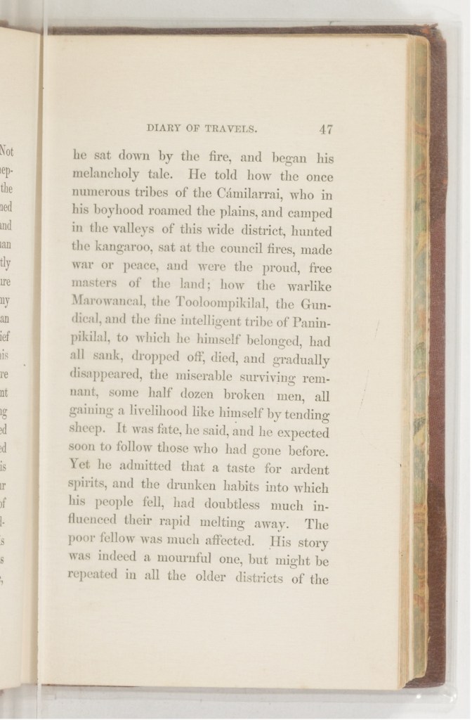 Edward Ogilvie. Diary of travels in three quarters of the globe / by an Australian settler. London : Saunders and Otley, 1856. p.47 (Courtesy State Library NSW https://collection.sl.nsw.gov.au/record/74Vv0doQjPVO/reJ27kKWXbEk7)