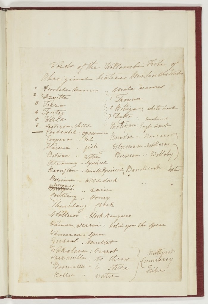 Page 12 of Mrs David Milson Kamilaroi vocabulary and Aboriginal songs, 1840