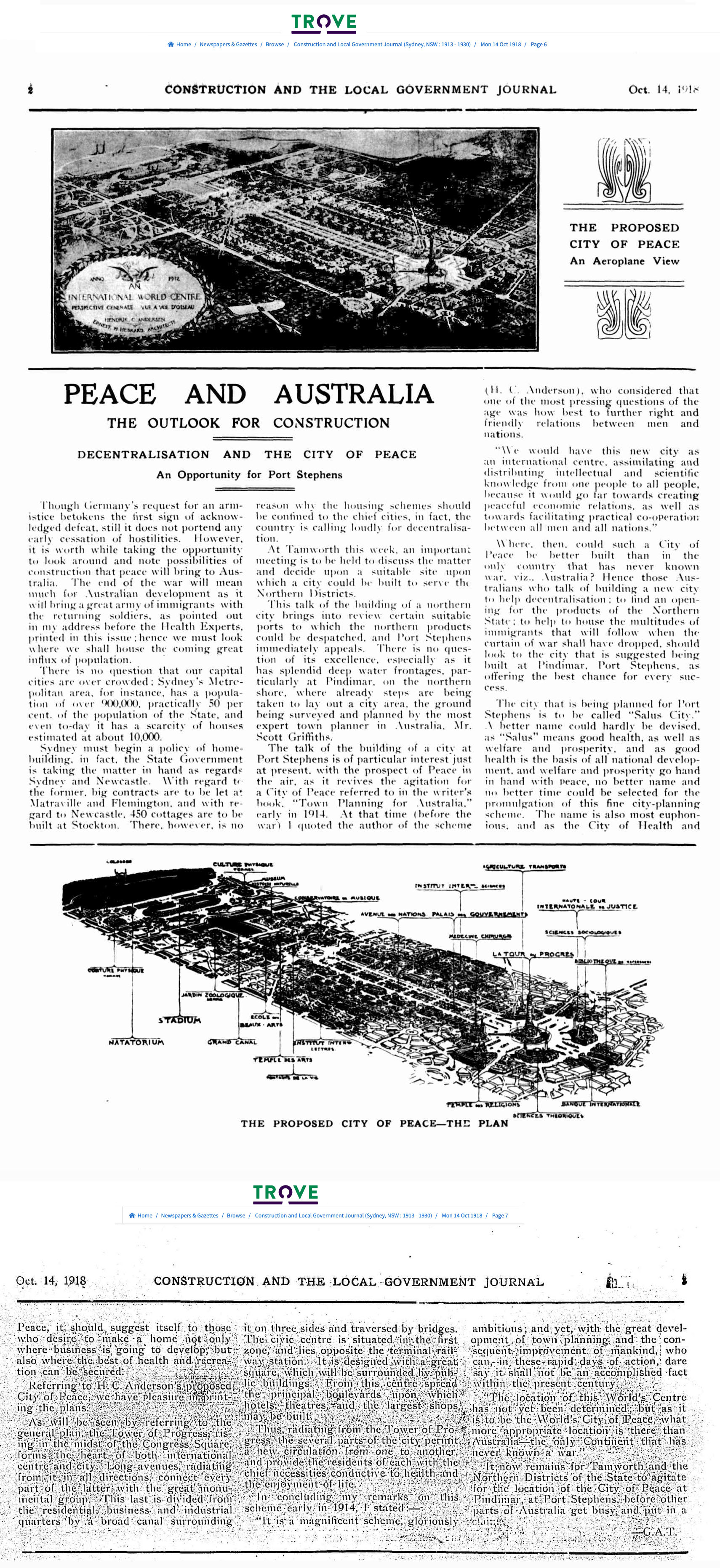 (1918, October 14). Construction and Local Government Journal (Sydney, NSW : 1913 - 1930), p. 6. Retrieved February 6, 2026, from http://nla.gov.au/nla.news-page11145719