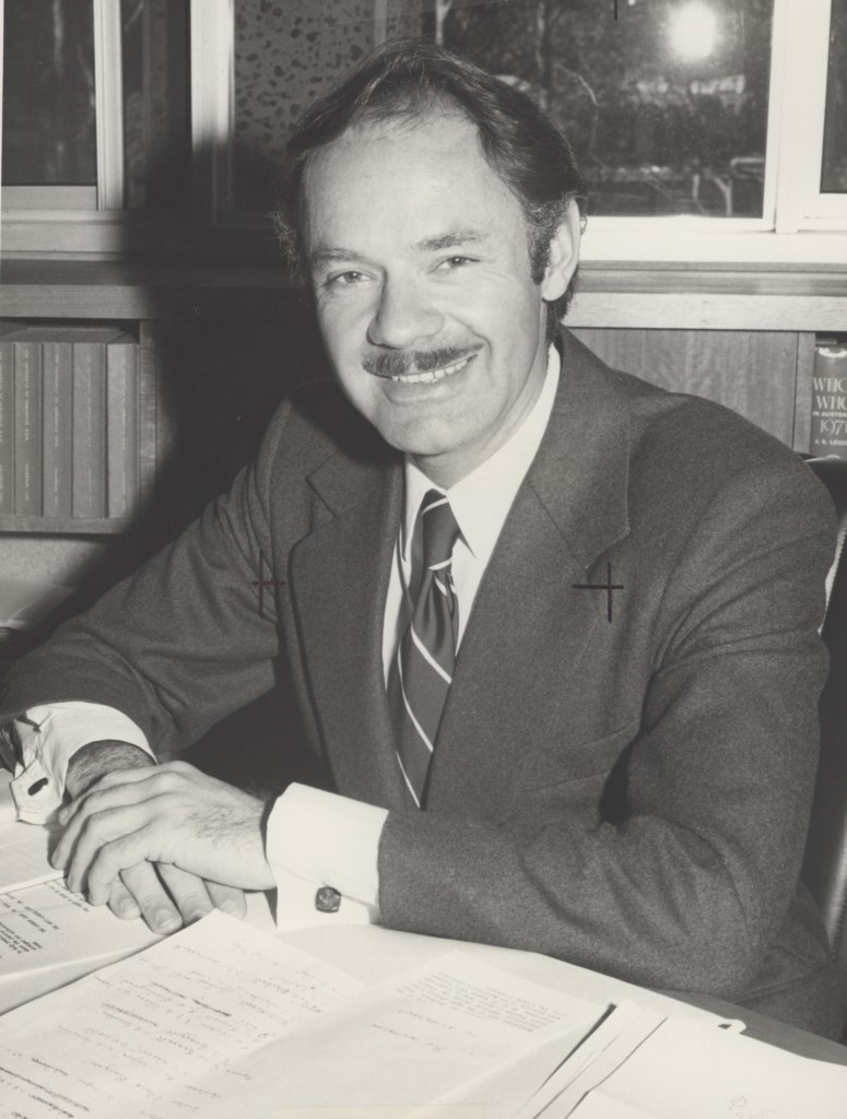 Professor K.D. Dutton, Professor of French, and from 1982 Vice-Principal at the University of Newcastle