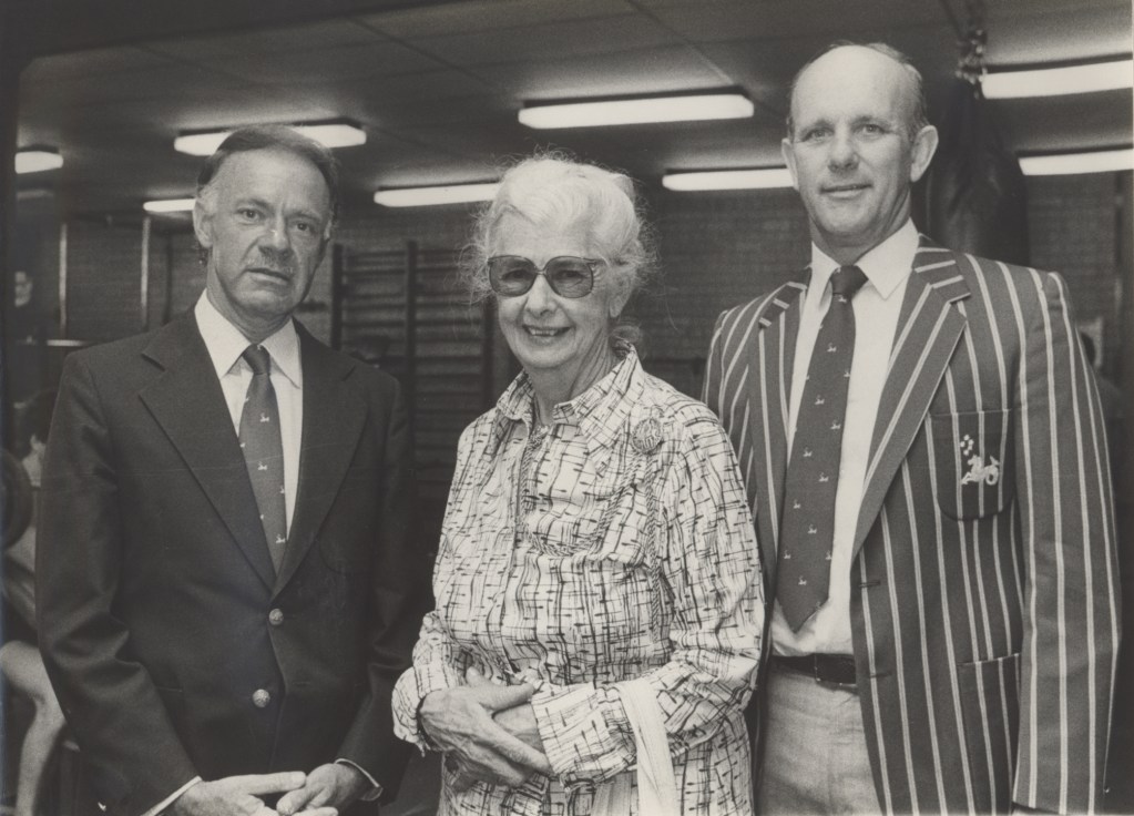 Professor Ken Dutton, Mrs Margaret Auchmuty and Professor Barry Boettcher, the University of Newcastle, Australia
