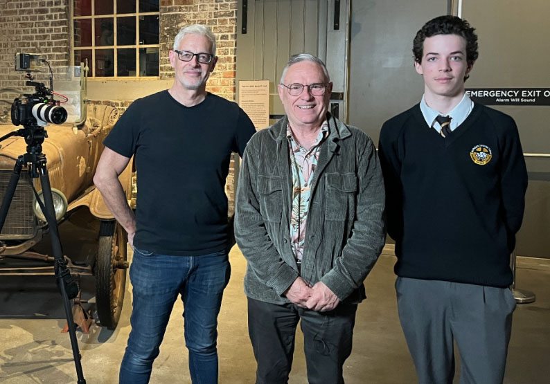 Tony with Barney Collins and Student Intern (2026)