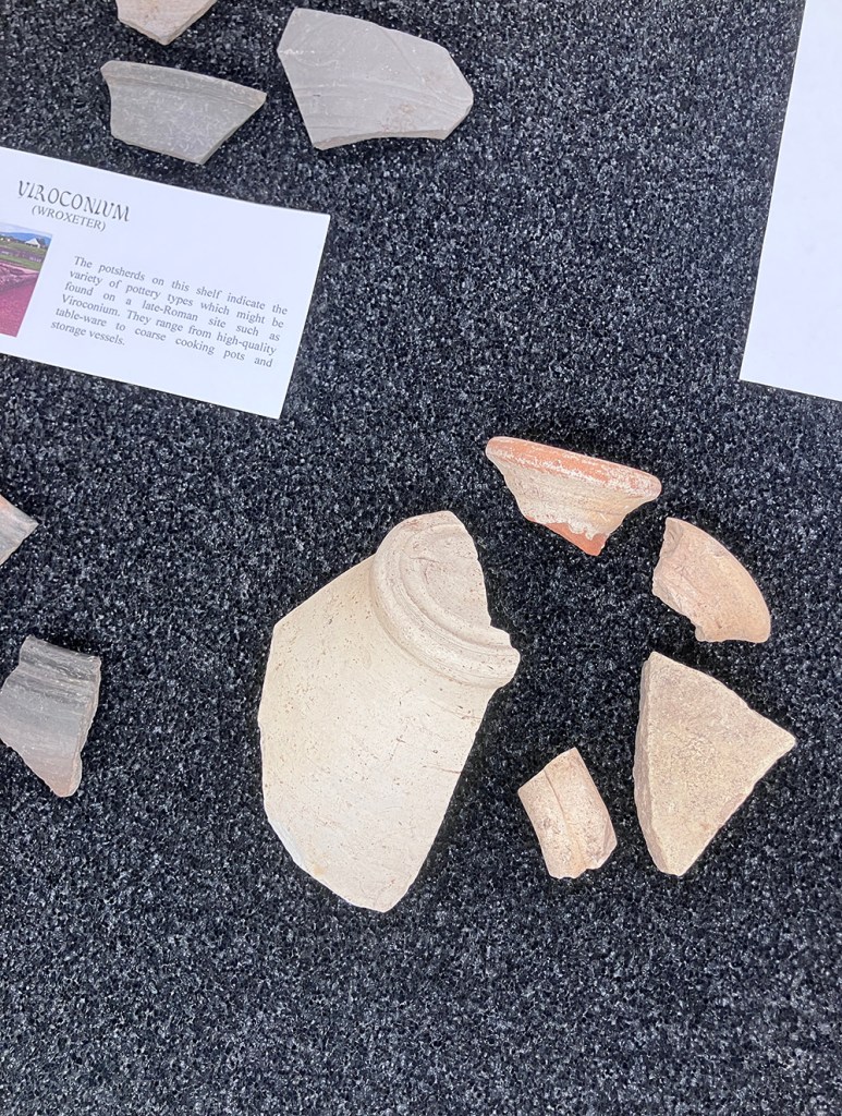 2000 year old artefacts from Viroconium Cornovii Roman Britain. 